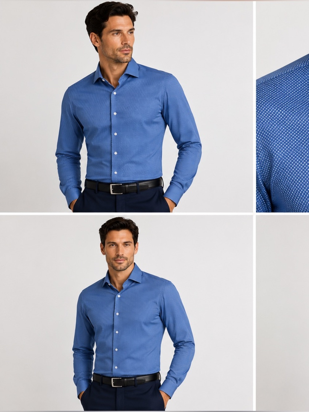 Charles Tyrwhitt Blue Extra Slim Fit - Non Iron Microdot Dress Shirt